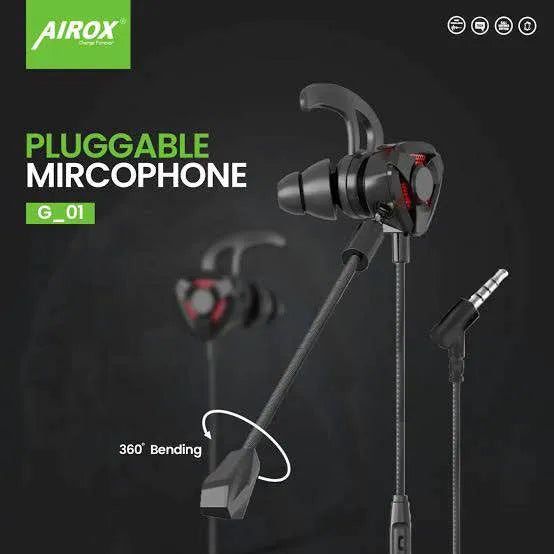 Airox G1 Gaming Handfree | Best Sound Gaming Hand Free | Specially Designed For Gaming | High Volume Sound