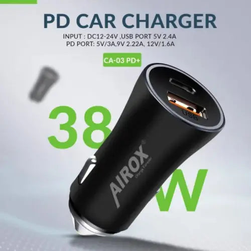 Airox 38W PD Plus Car Charger Adapter (CA-03)